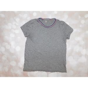 Madewell Women's Size Small Ringer Crewneck Tee Shirt Cropped